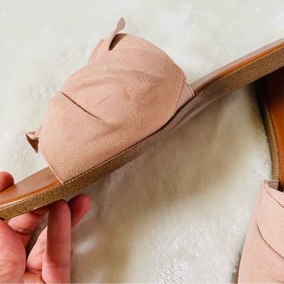 NINE WEST Suede Slip On Sandal Blush - Picture 9 of 10